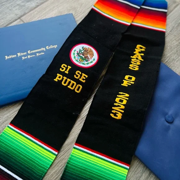 Graduation class of 2023 Mexican sash sarape graduation estola FIRST GENERATION - Picture 2 of 4